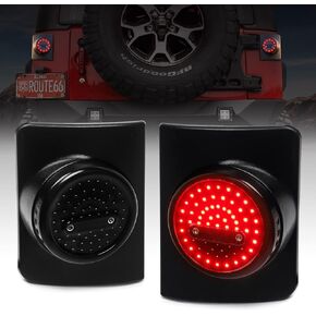 LED Tail Lights for Jeep Wrangler JK JKU 2007-2018, [DOT Approved] [Smoked Lens] [Plug n Play] Jeep JK Accessories Gen5
