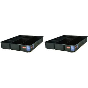 Rubbermaid Extra Deep Desk Drawer Director Tray, Plastic, 11.875 x 15 x 2.5 Inches, Black