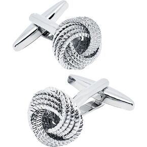Hollow Out Twist Knot Shape Men's Cufflinks In Gift Case Silver / 14K Gold Plated Cufflinks for Men Jewelry for Wedding Party Business Birthday Anniversary Dress