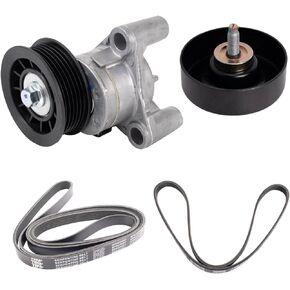 TRQ Belt Component Kit Compatible with 09-14 Cadillac 09-15 Chevrolet 09-16 GMC