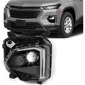 LED Headlight Compatible with Chevy Traverse 2022 2023 2024 W/o LED DRL Factory Style Headlamp Assembly w/Bulbs Left Driver Side