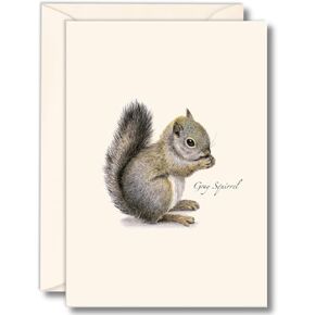 Earth Sky + Water - Gray Squirrel Notecard Set - 8 Blank Cards with Envelopes