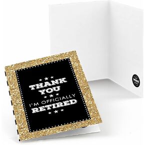 Big Dot of Happiness Happy Retirement - Retirement Party Thank You Cards (8 count)