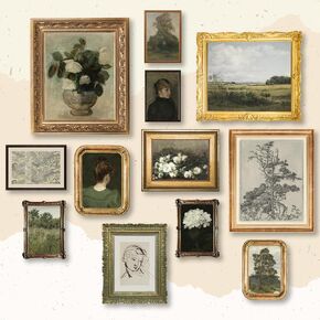 97 Decor Vintage Wall Art Prints - French Country Decor, Vintage Pictures Antique French Posters, Gallery Wall Prints Moody Vintage Decor for Bedroom, Botanical Nature Painting (8x10 Unframed)