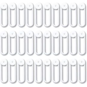 CABLY 30pcs Silicone Cable Tie - Reusable Cable Tie Organizer, Multipurpose Cord Management, Electronics Accessories for Home and Office (3 Inch, 30pcs White)