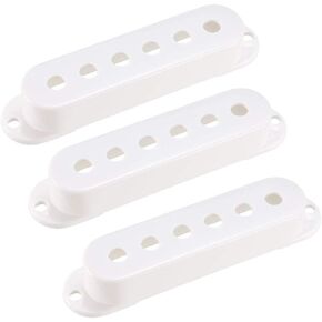 uxcell Plastic Single Coil Pickup Cover for Guitar Parts, White - 50mm 3Pcs