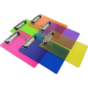 Mini Multicolored Clipboards, by Dondor (9" x 6" Inches, Multicolored)