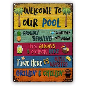 Wander Prints Welcome patio Sign - Birthday Gift for men, women, Christmas Gifts For new home Friends, Neighbor - Classic Metal Signs