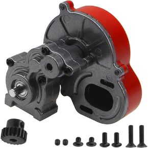 ShareGoo Metal Transmission Gearbox Case Gear Box Complete with Gear Compatible with Axial SCX10 I SCX10 II Wraith 90047 1/10 RC Crawler Car