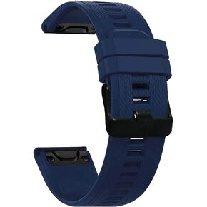 سوار ساعة سريع التركيب 22 ملم متوافق مع Garmin Fenix ​​7/7 Pro/6/6 Pro/5/5 Plus من السيليكون، سوار معصم رياضي ناعم مسامي، سوار بديل لـ Garmin Descent G1/Quatix 7/6/5 in Kuwait