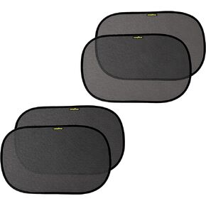 GOODYEAR، 4 عبوات، مظلات شمسية ذاتية اللصق لسيارة سيدان، سيارات صغيرة ومتوسطة الحجم، 2 عتامة داكنة و2 خفيفة، مظلات جانبية للنافذة الواقية من وهج الشمس، ملحق سيارة لا بد منه، 20.75 بوصة × 12.75 بوصة in Kuwait