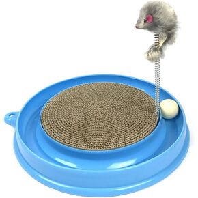 Scratcher Kitten, Cat and Cardboard Scratcher Cat Track Toy Catch The Mouse and Track Exercise Ball Toy, Fun Interactive Cat Track Toys for Multiple Cats, kitten to Play with bag Catnip
