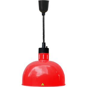 Commercial Food Heat Lamp Overhead Food Warmer Adjustable Heating Food Lamps for Buffet Restaurant Kitchen Catering,Dia29cm,110V(Red(Dia 29cm))
