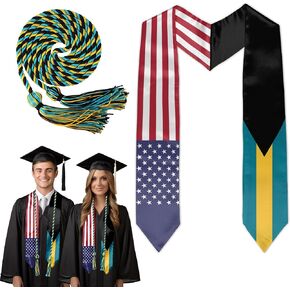Country Flag Graduation Stole Graduation Sash for Study Aboard International Students