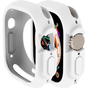 حافظة ممتصة للصدمات متوافقة مع غطاء Apple Watch Ultra 2/Ultra 49 مم، غطاء حماية ناعم من مادة TPU لساعة Apple Watch Ultra 2/Ultra 49 مم (أسود)