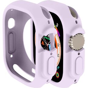 حافظة ممتصة للصدمات متوافقة مع غطاء Apple Watch Ultra 2/Ultra 49 مم، غطاء حماية ناعم من مادة TPU لساعة Apple Watch Ultra 2/Ultra 49 مم (أسود)