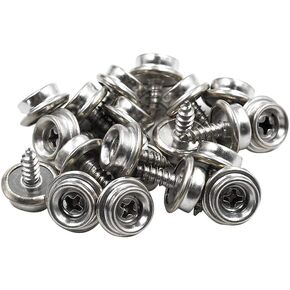 Yoohey 20 Sets Boat Canvas Snaps 3/8 Inch Snaps Fastener Screw Snaps Stainless Steel Heavy Duty Snaps Button with Setting Tool for Boat