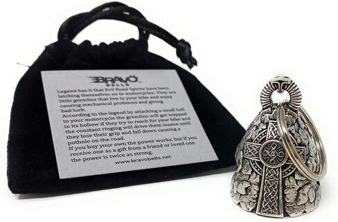 Celtic Cross Motorcycle Biker Bell Accessory or Key Chain for Luck in Saudi Arabia