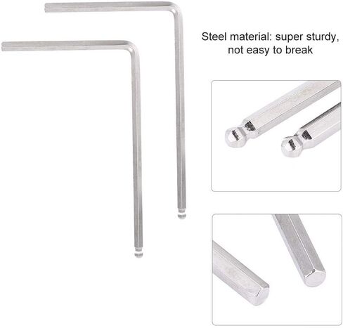 Guitar Allen Wrench, RiToEasysports 2 PCS Truss Rod Allen Wrench Tool 4mm / 5mm Ball End for Martin Acoustic Guitar(Silver 5mm) Acoustic Truss Rod Acoustic Truss Rod in Saudi Arabia