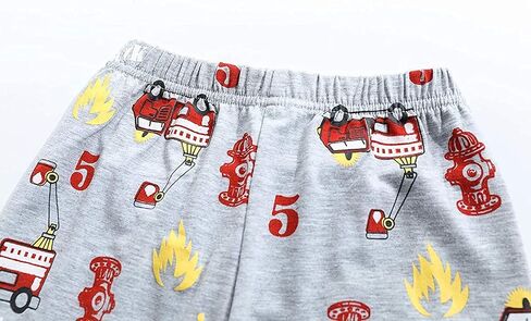 Toddler Boys Pajamas Little Kids Pjs Train Sleepwear Baby Boys 2 Piece Clothes Summer Short Sets Fire Truck Outfit in Saudi Arabia