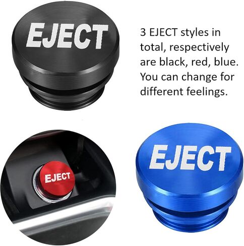 3 Pcs Car Cigarette Lighter Plug Cover Billet Aluminum Cigarette Lighter Cover Fits Most Vehicles with Standard 12 Volt Power Source (Black FIRE Missile & Eject & Compass) in Saudi Arabia