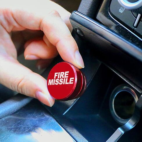 3 Pcs Car Cigarette Lighter Plug Cover Billet Aluminum Cigarette Lighter Cover Fits Most Vehicles with Standard 12 Volt Power Source (Black FIRE Missile & Eject & Compass) in Saudi Arabia