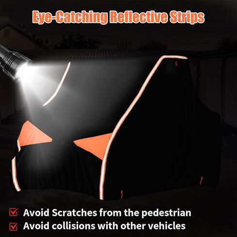 UTV Cover 2-3 Seaters, Side by Side Cover Waterproof Windproof 600D Heavy Duty Outdoor Ranger Cover with Reflective Strips Compatible with Polaris Ranger RZR Can Am Defender Maverick Kawasaki Mule in Saudi Arabia