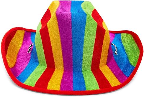 Rainbow Cowboy Hat for Pride Parade, Costume Party (Adults One Size) in Kuwait