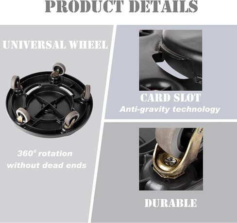 علب قمامة تجارية ذات 5 عجلات متوافقة مع سلة المهملات الغاشمة سعة 55 جالونًا وأكياس قمامة سعة 1.5 مل و25 كيسًا مع ربطات عنق وأشرطة مطاطية | الثقيلة | سعة 500 رطل (عبوة من قطعتين) in Kuwait