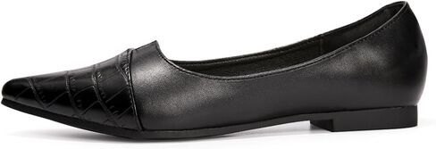 أحذية FUNKYMONKEY سوداء مسطحة للنساء، أحذية عمل مريحة بمقدمة مدببة سهلة الارتداء in Kuwait