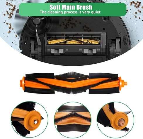 مجموعة ملحقات لمحطة Yeedi Vac 2 pro/Vac Max/Vac Hybrid/Vac، للمكنسة الكهربائية Ecovacs T8 /N8 /N8 Pro، مجموعة قطع غيار بديلة عالية الجودة، فرشاة رئيسية + مرشحات + ممسحة + فرش جانبية in Kuwait