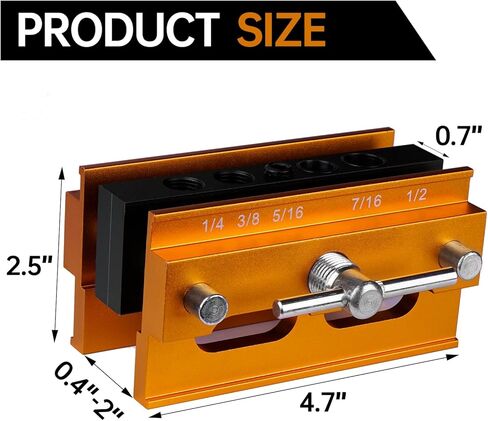دليل حفر وتد ذاتي التمركز للثقوب المستقيمة، طقم وتد لأعمال النجارة، عرض وتد قابل للتعديل للثقوب المستقيمة، مجموعة نجار البسكويت مع 6 البطانات in Kuwait
