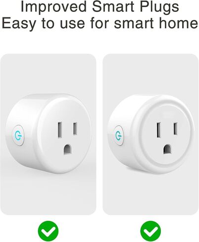 GHome Smart Mini Smart Plug, WiFi Outlet Socket Works with Alexa and Google Home, Remote Control with Timer Function, Only Supports 2.4GHz Network, No Hub Required, ETL FCC Listed (4 Pack),White in Saudi Arabia