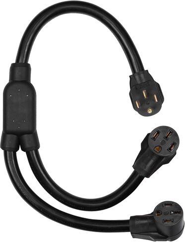Welder 50A Splitter 4 Prong Nema 14-50 Splitter NEMA 14-50P to (2) 14-50R Female Connectors Y Adapter 3 feet in Saudi Arabia