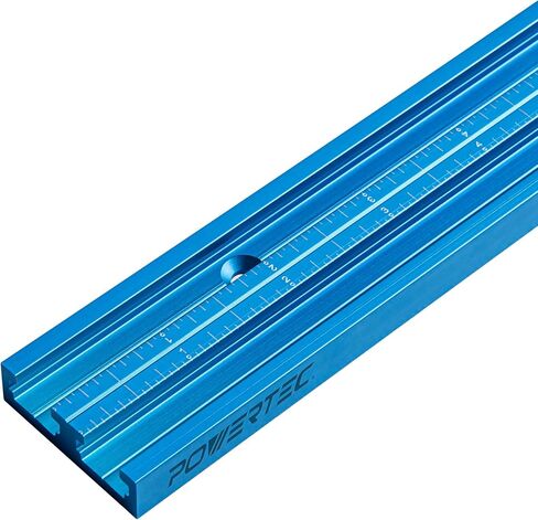 POWERTEC 71373V 48 Inch Double-Cut Profile Universal T-Track with Predrilled Mounting Holes, 4 Pack, T Track for Woodworking Jigs and Fixtures, Drill Press Table, Router Table, Workbench in Saudi Arabia