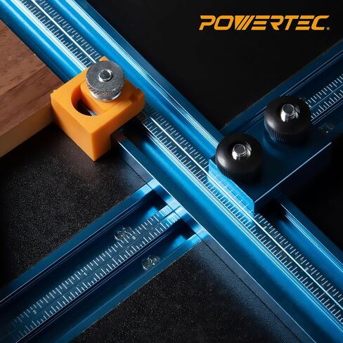 POWERTEC 71373V 48 Inch Double-Cut Profile Universal T-Track with Predrilled Mounting Holes, 4 Pack, T Track for Woodworking Jigs and Fixtures, Drill Press Table, Router Table, Workbench in Saudi Arabia