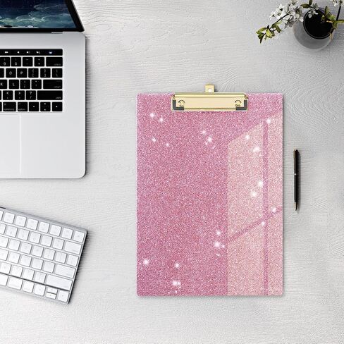 لوح كتابة لطيف بتصميم خشبي مزخرف بحجم حرف A4 للمكتب، مقاس قياسي 9 بوصة × 12.5 بوصة مع مشبك معدني منخفض المستوى - مجرة ​​سديم in Kuwait
