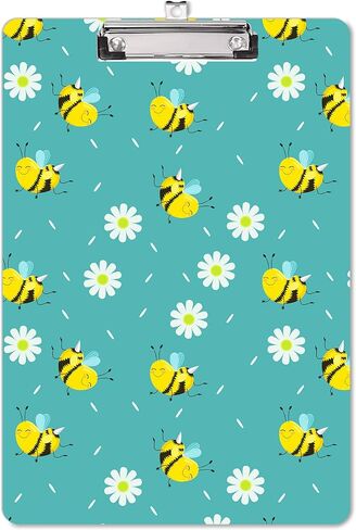 حافظة أزياء، لوحات كتابة مزخرفة بنمط لطيف، لوحة وورد خشبية بتصميم مخصص مع مشبك معدني منخفض الحجم، مقاس A4 قياسي 9 × 12.3 بوصة للمعلم والطالب والمحامي والممرضة، رخام أخضر فاتح in Saudi Arabia