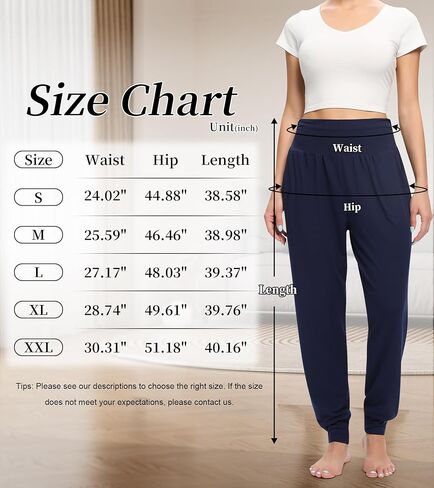 OLIKEME Yoga Joggers for Women High Waisted Workout Stretch Sweatpants with Pockets Comfy Soft Loose Pants in Kuwait