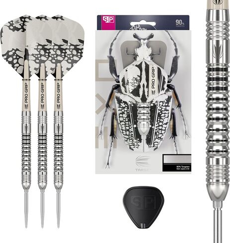 TARGET Darts EXO Edition 90% Tungsten Steel Tip Darts Set – Steel Point Dart Sets, Swiss Point Darts with Pro Grip Shafts and No.6 Flights, SP Tool Included | Professional Dart Sets in Saudi Arabia
