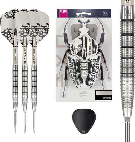 TARGET Darts EXO Edition 90% Tungsten Steel Tip Darts Set – Steel Point Dart Sets, Swiss Point Darts with Pro Grip Shafts and No.6 Flights, SP Tool Included | Professional Dart Sets in Saudi Arabia