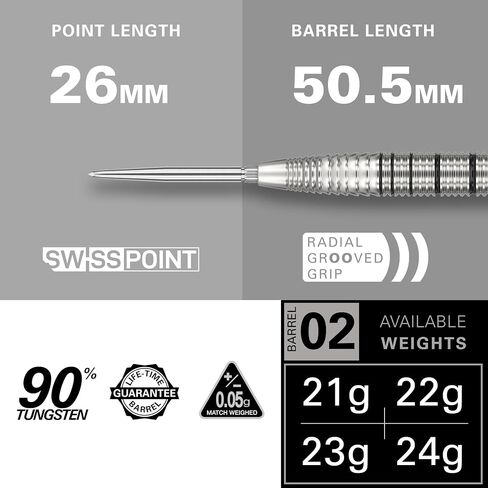 TARGET Darts EXO Edition 90% Tungsten Steel Tip Darts Set – Steel Point Dart Sets, Swiss Point Darts with Pro Grip Shafts and No.6 Flights, SP Tool Included | Professional Dart Sets in Saudi Arabia