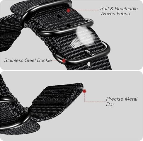 حزام Fintie متوافق مع Garmin Instinct / 2 Solar، حزام رياضي من النايلون المنسوج الناعم متوافق مع Garmin Instinct التكتيكية/Tide/Esports/Instinct Solar in Saudi Arabia