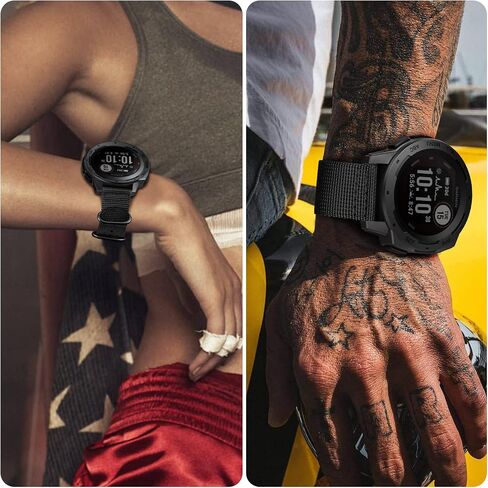 حزام Fintie متوافق مع Garmin Instinct / 2 Solar، حزام رياضي من النايلون المنسوج الناعم متوافق مع Garmin Instinct التكتيكية/Tide/Esports/Instinct Solar in Saudi Arabia