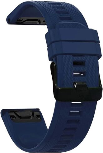 سوار ساعة سريع التركيب 22 ملم متوافق مع Garmin Fenix ​​7/7 Pro/6/6 Pro/5/5 Plus من السيليكون، سوار معصم رياضي ناعم مسامي، سوار بديل لـ Garmin Descent G1/Quatix 7/6/5 in Kuwait