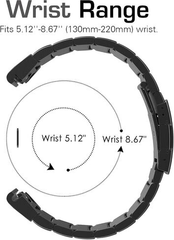 سوار بديل TiMOVO متوافق مع Garmin Fenix ​​5/5 Plus/Forerunner 935/945، سوار ساعة فاخر من الفولاذ المقاوم للصدأ مقاس 22 مم مع موصل سريع الفك يناسب Fenix ​​5/5 Plus/Forerunner 935/945 in Kuwait