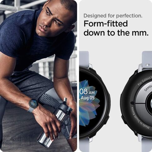 Spigen Liquid Air Armor Designed for Samsung Galaxy Watch Active 2 Case 44mm (2019) - Black in Saudi Arabia