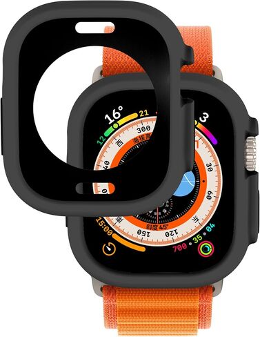 حافظة ممتصة للصدمات متوافقة مع غطاء Apple Watch Ultra 2/Ultra 49 مم، غطاء حماية ناعم من مادة TPU لساعة Apple Watch Ultra 2/Ultra 49 مم (أسود) in Kuwait