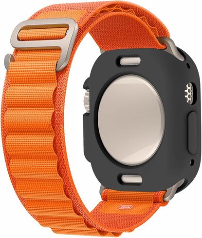 حافظة ممتصة للصدمات متوافقة مع غطاء Apple Watch Ultra 2/Ultra 49 مم، غطاء حماية ناعم من مادة TPU لساعة Apple Watch Ultra 2/Ultra 49 مم (أسود) in Kuwait