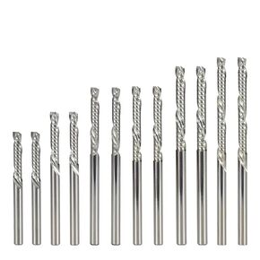 Up Down Cutter 3.175mm Shank CNC Router Bit 1/8''Shank Single Flute Spiral End Mill Carbide Milling Cutter Woodwork(3.175x15x45) in Kuwait